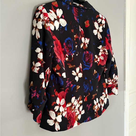 Jules & Leopold Black, Blue, White Red Floral Blazer size Small - Picture 10 of 11
